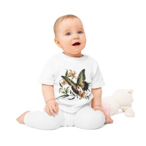 Baby T-Shirt | Schmetterling mit Blumen