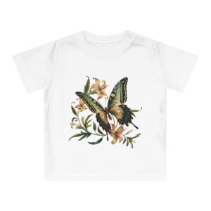 Baby T-Shirt | Schmetterling mit Blumen