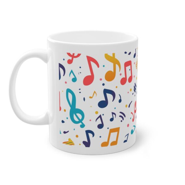 Tasse bunte Musiknoten