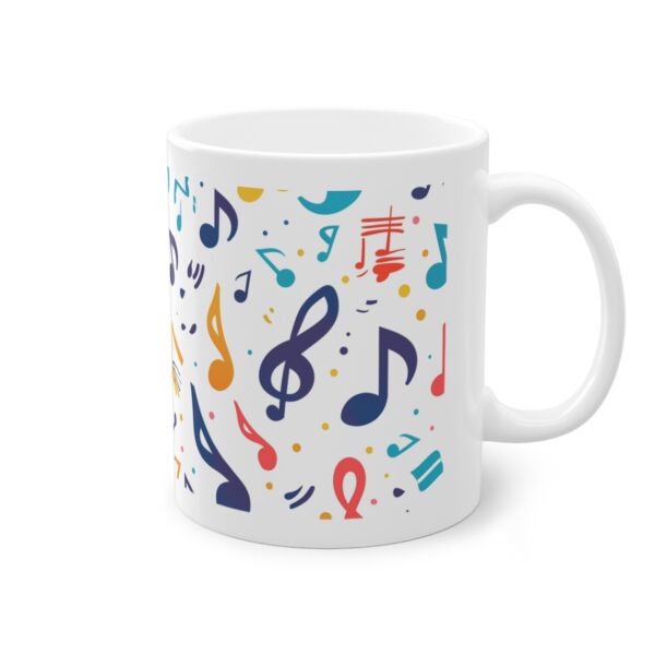 Tasse bunte Musiknoten